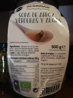 Sopa de arroz, verduras y algas