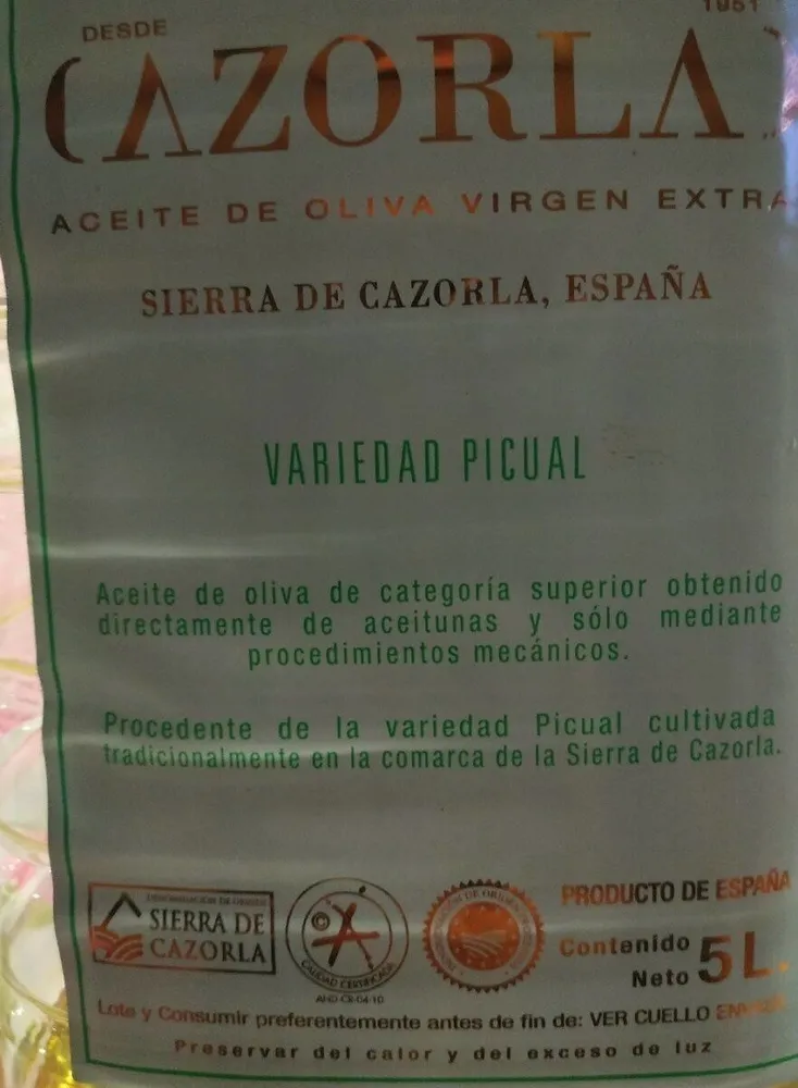 Aceite de oliva virgen extra