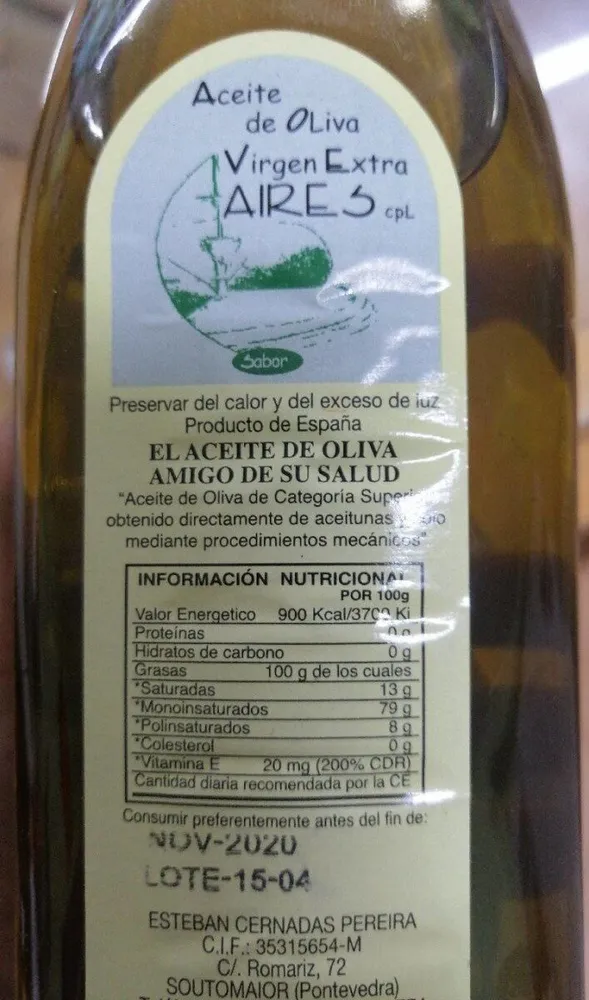 Aceite de oliva virgen extra