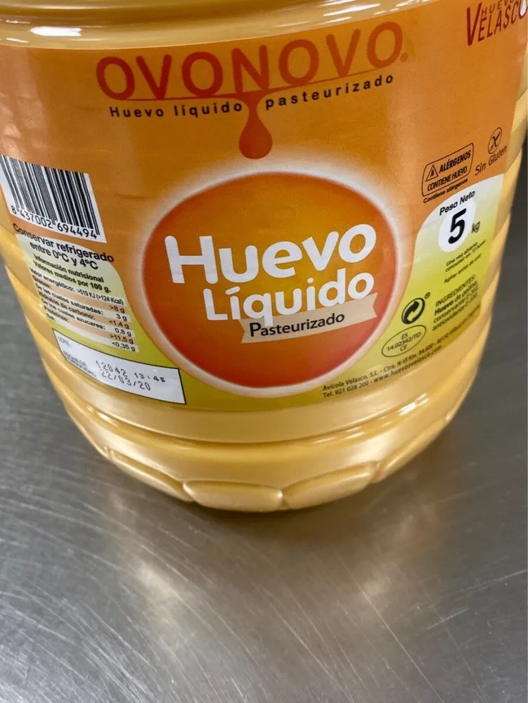 Huevo liquido pasteurizado