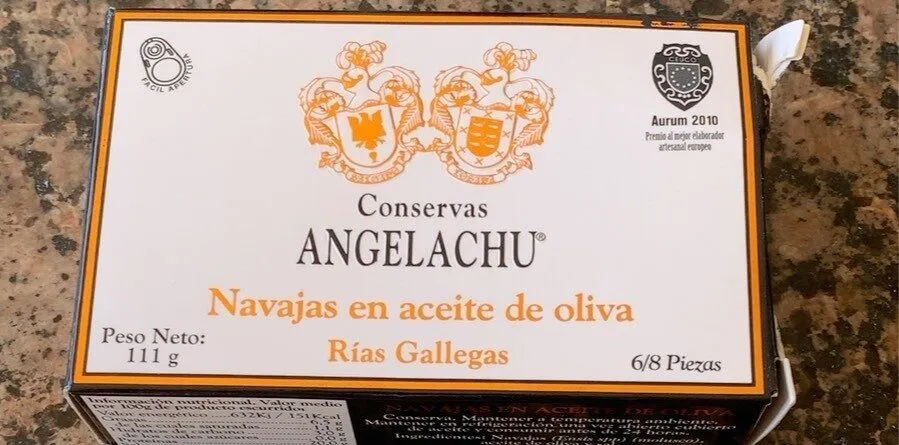 Navajas en aceite de oliva