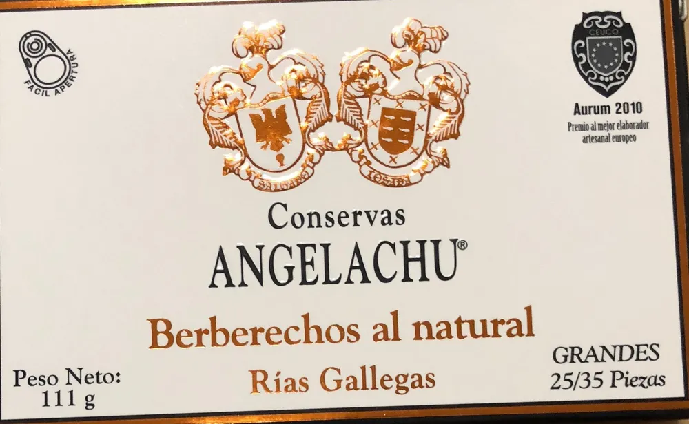 Berberechos al natural