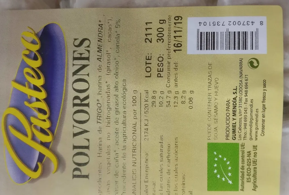 Polvorones pasteco