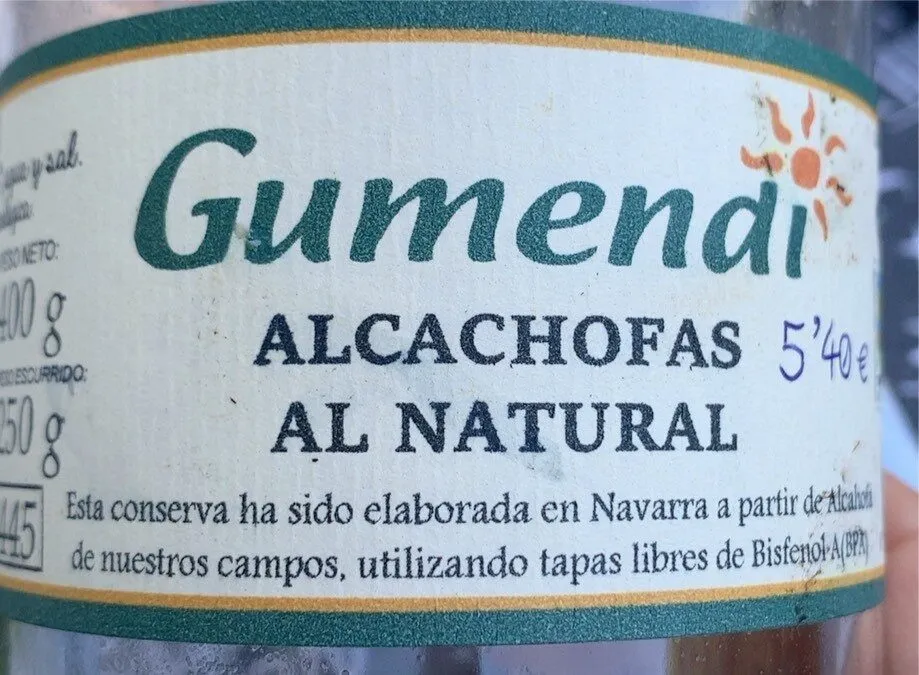Alcachofas al natural