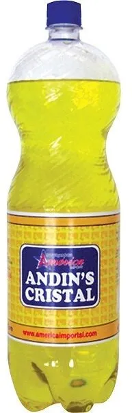 Andin's cristal, bebida refrescante peruana aromatizada con azúcar y edulcorantes