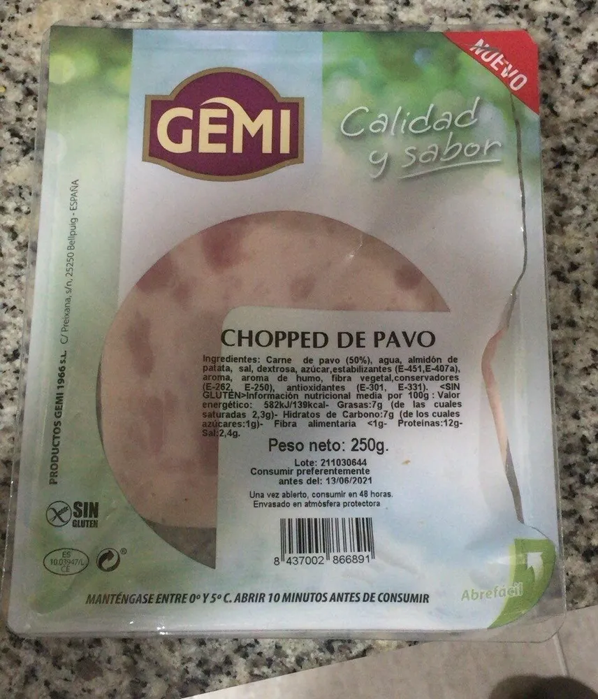 Chopped de pavo