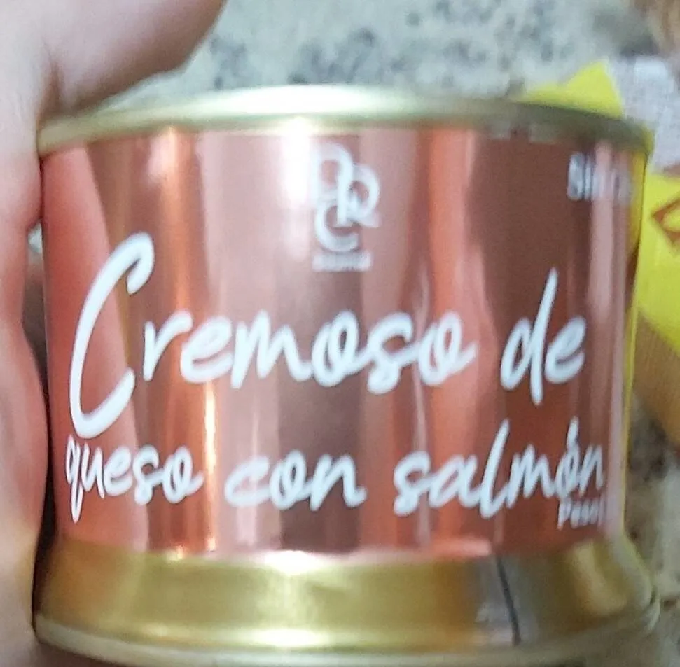 Cremoso de queso con salmón