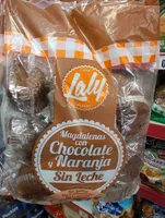 Magdalenas con chocolate y naranja