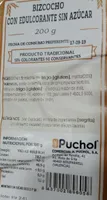 BIZCOCHO CON EDULCORANTE SIN AZUCAR