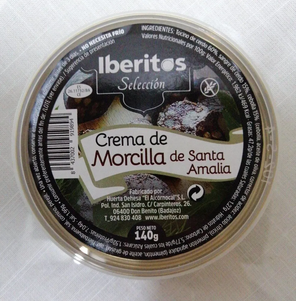 Crema de morcilla de Santa Amalia