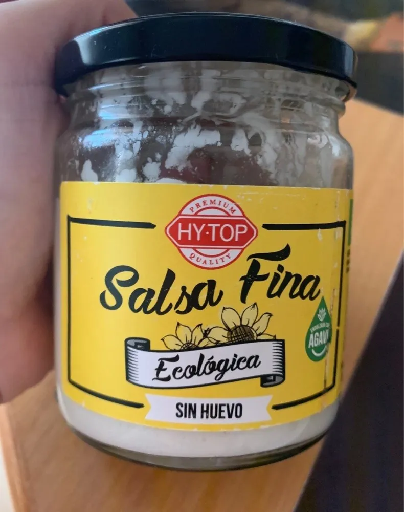 Salsa fina ecológica sin huevo