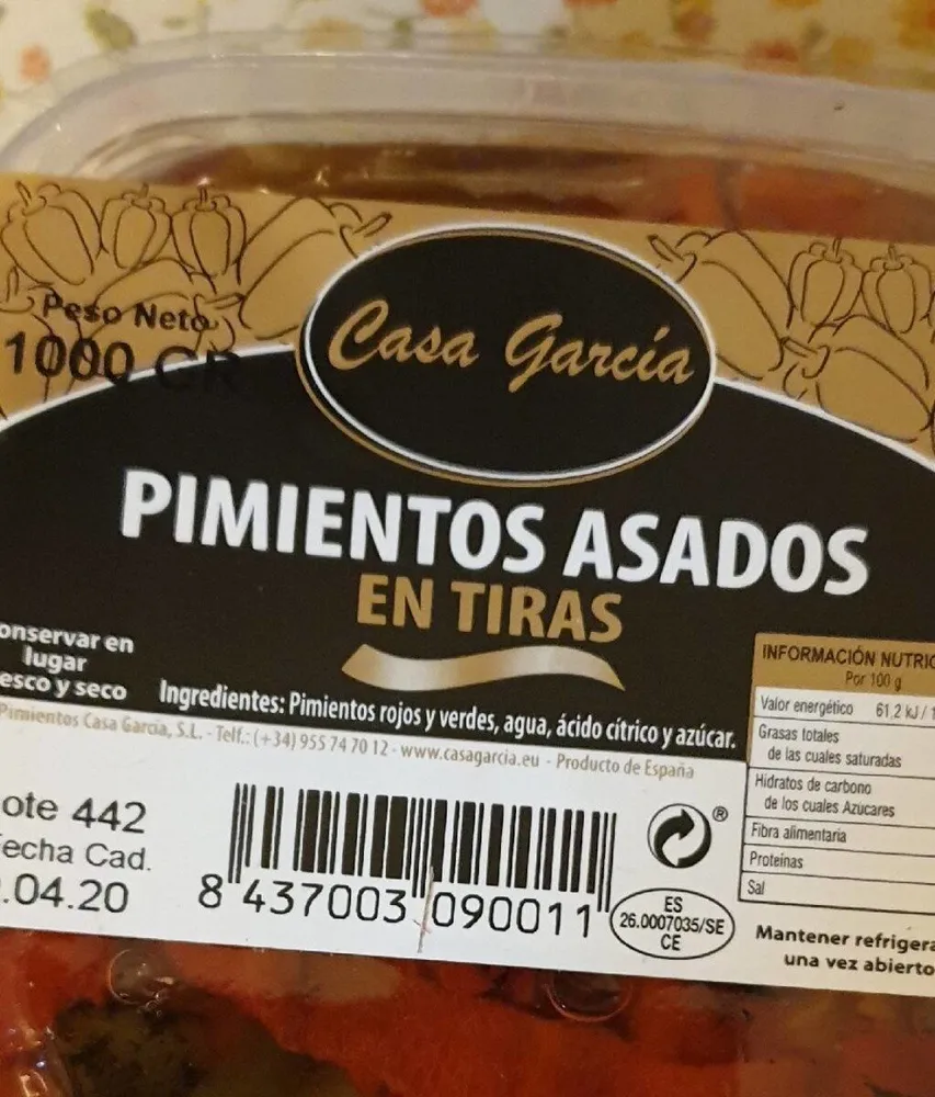 Pimientos asados