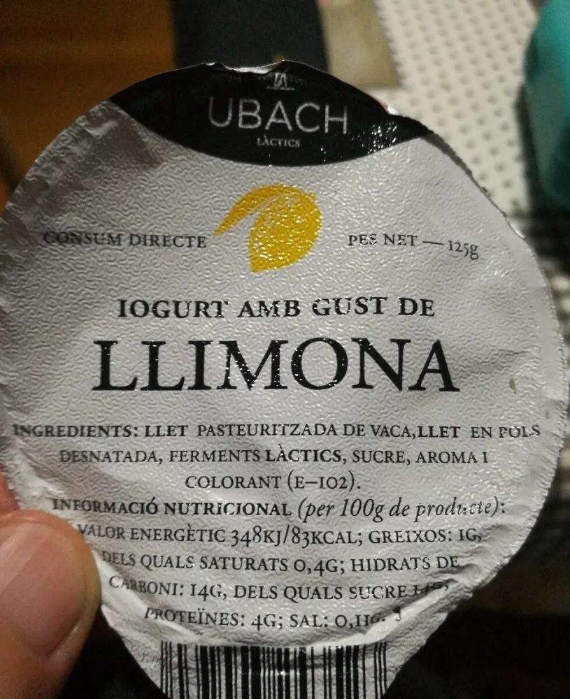 Iogurt de Llimona