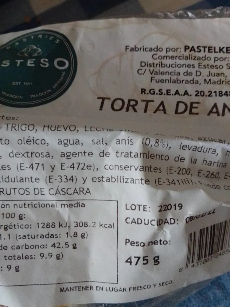 Torta de anís