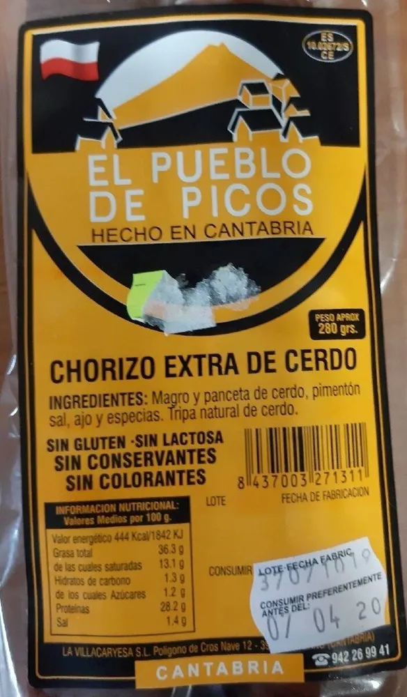 Chorizo extra de cerdo