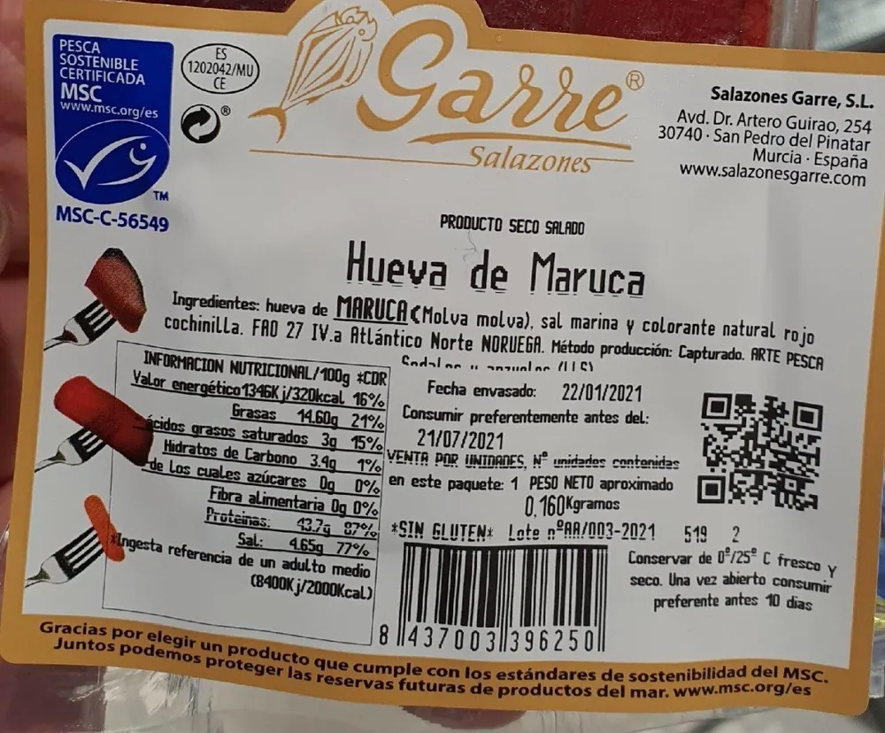 hueva de maruca