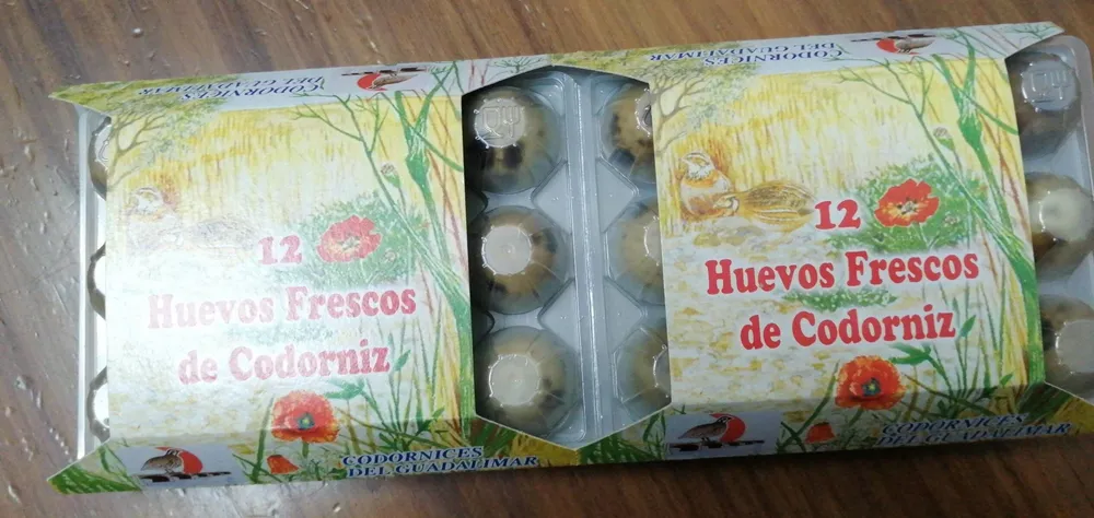 12 HUEVOS FRECOS DE CODORNIZ