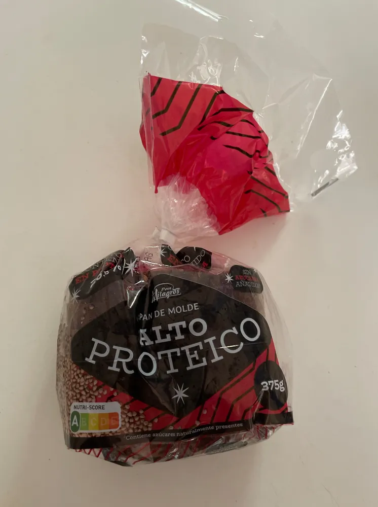Pan de molde alto proteico