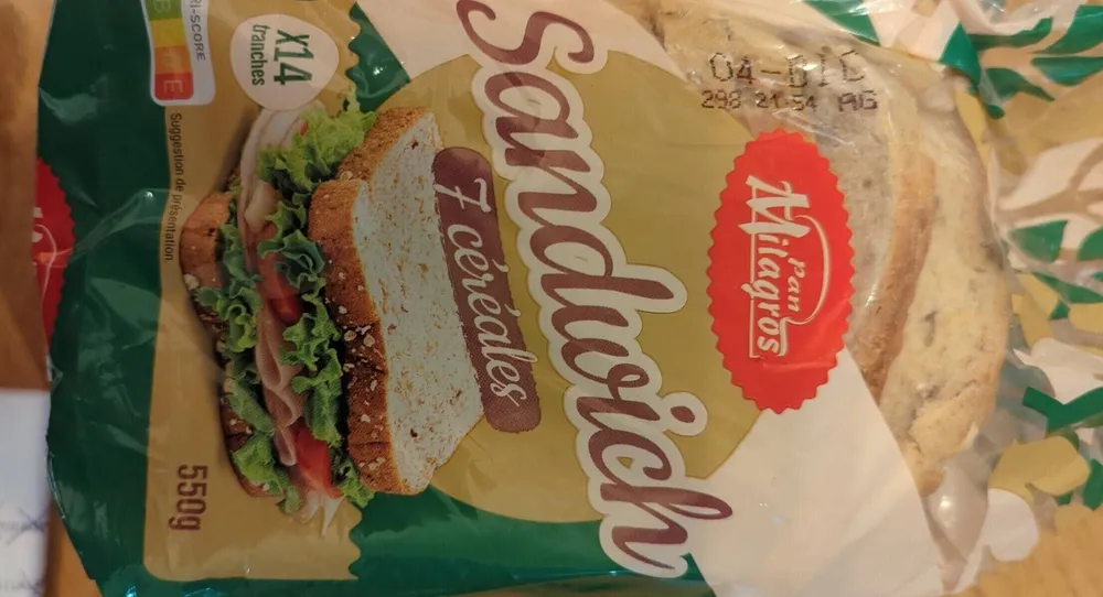 Pain de mie sandwich 7cereales
