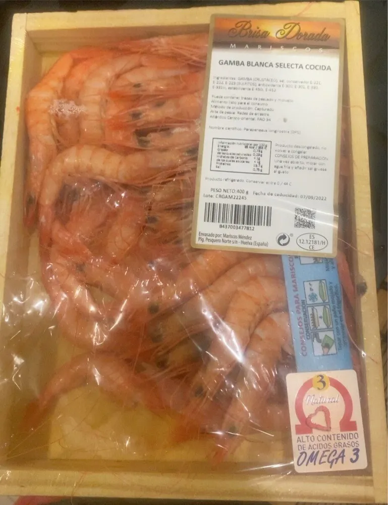 Gambas cocidas