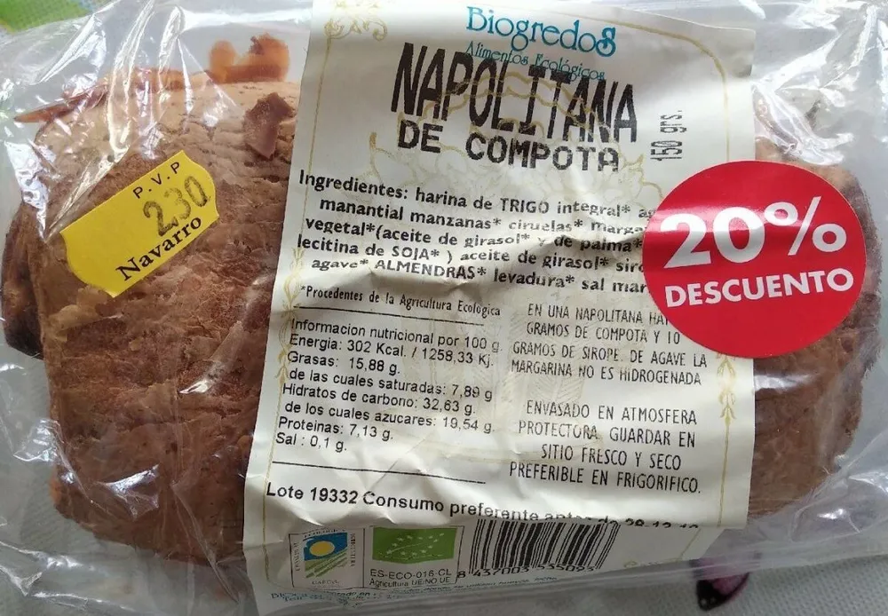 Napolitana de compota