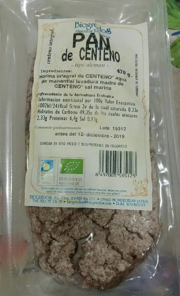 Pan de centeno