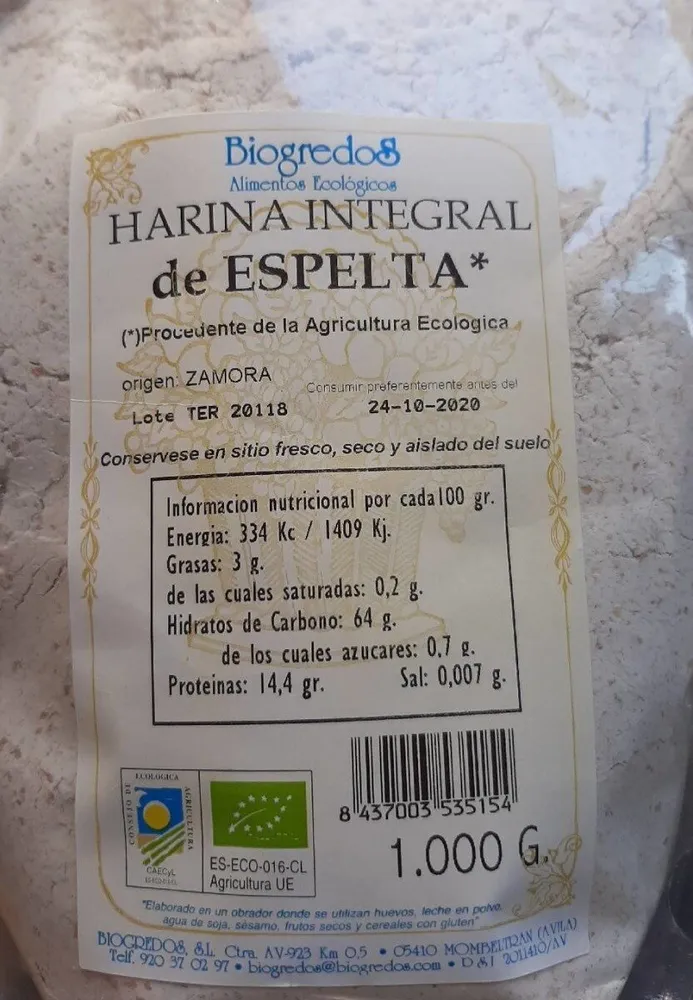 Harina Integral de Espelta