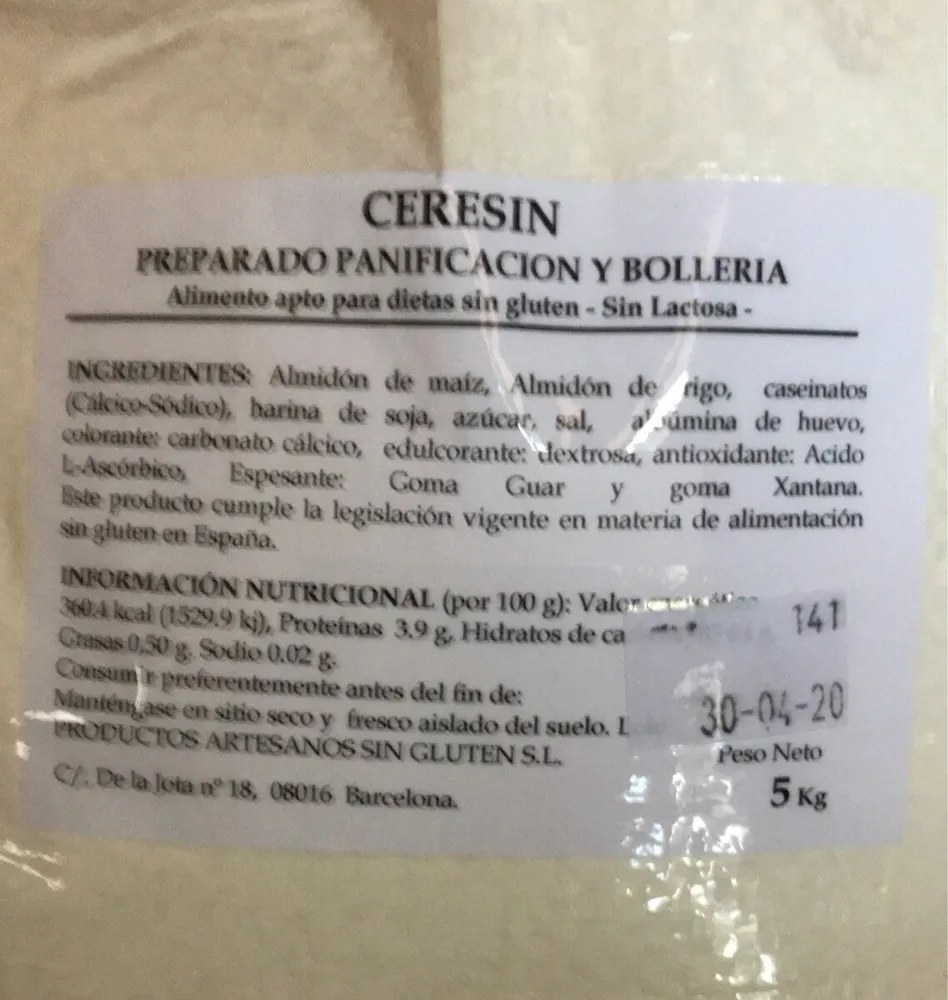 Preparado panificable