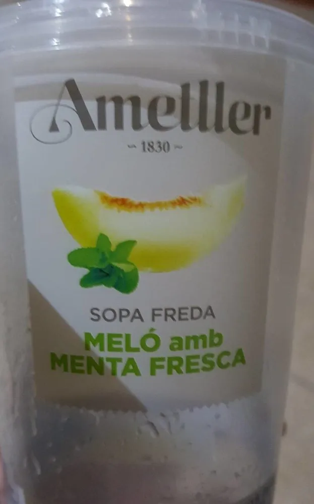 Sopa freda de meló amb menta fresca