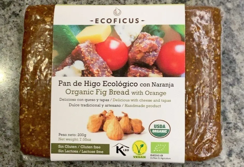 Pan de higo ecológico con naranja