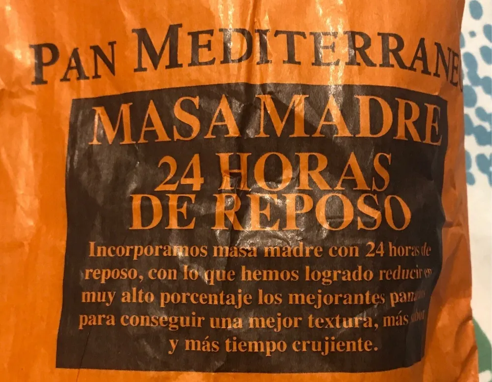 Pan mediterraneo masa madre