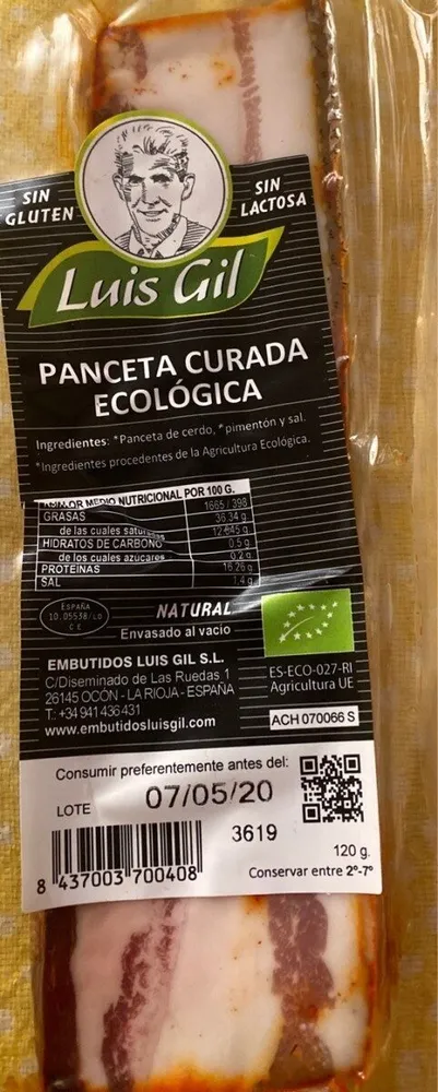 Panceta Curada Ecológica