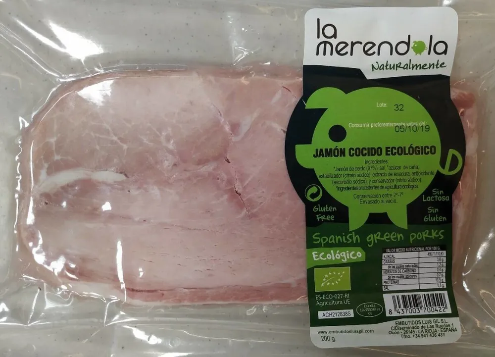 Jamón cocido ecológico