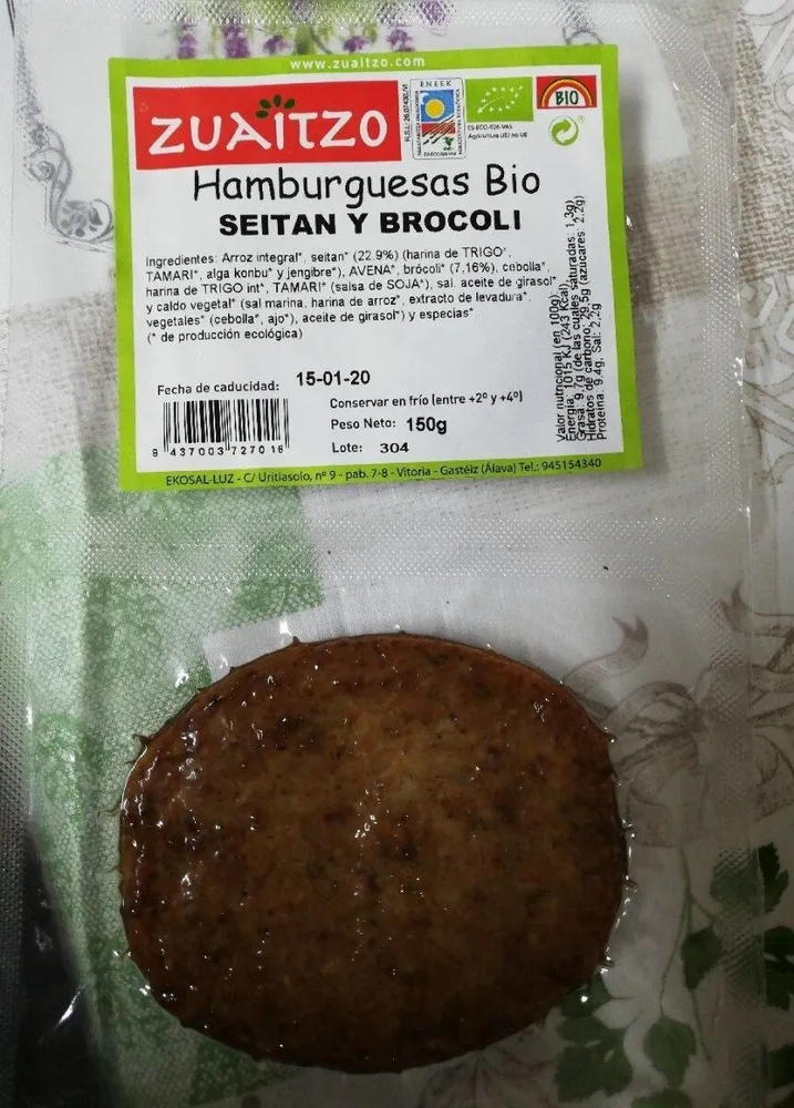 Hamburguesas Bio Seitan y Brocoli