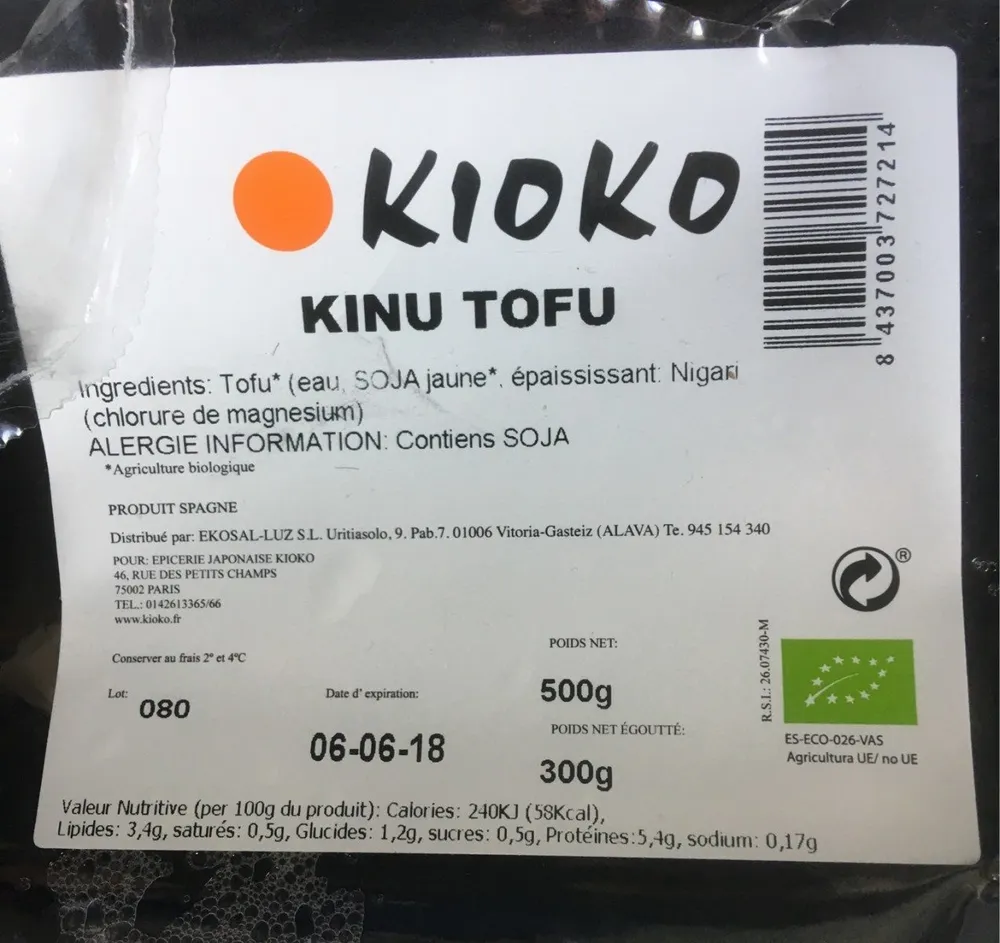 Tofu soyeux