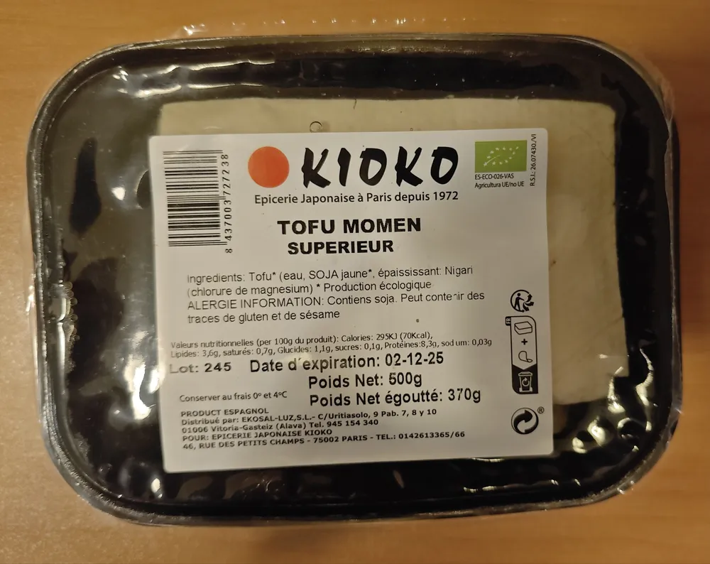 Tofu momen superieur