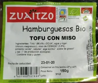 Hamburguesa bio tofu con miso