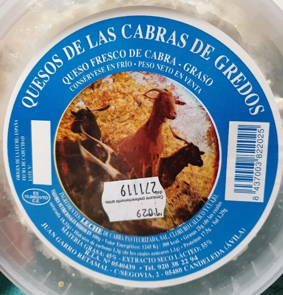 Quesos de las cabras de gredos