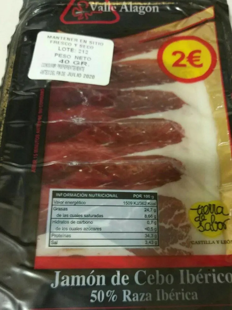 Jamón de cebo ibérico