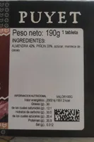Turron chocolate, praliné y piñones castellanls