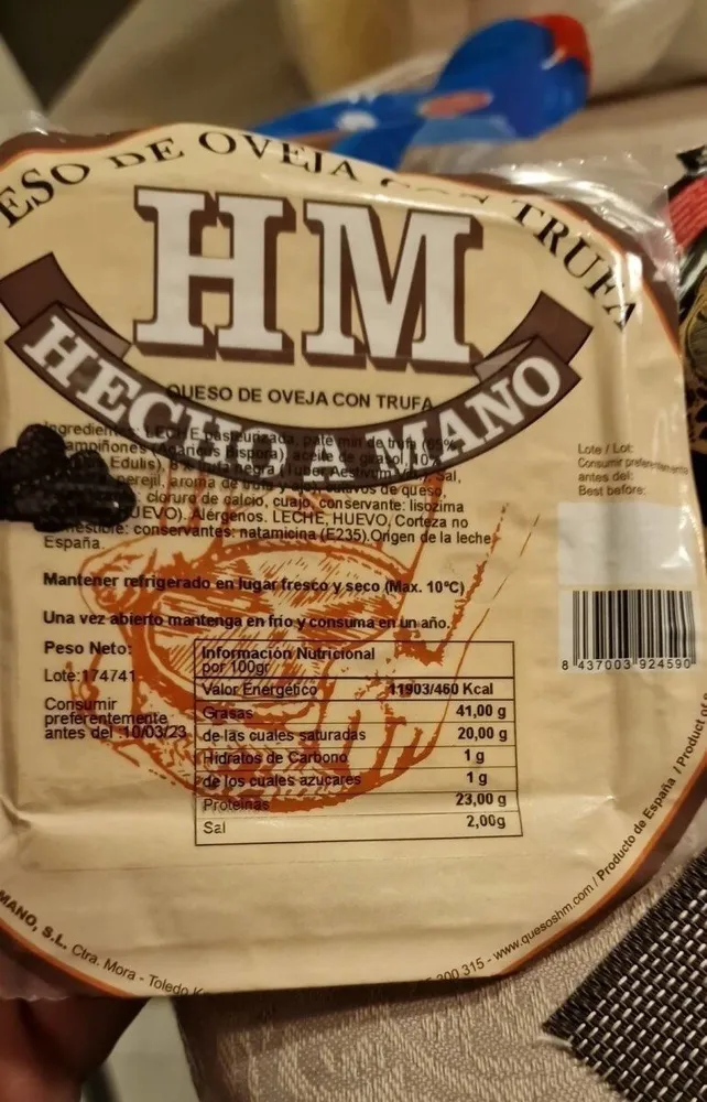 Queso de oveja con trufa