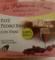 Paté Pedro Ximénez con pasas