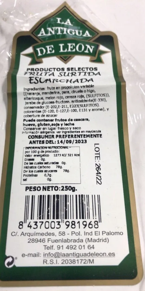 Fruta Surtida Escarchada