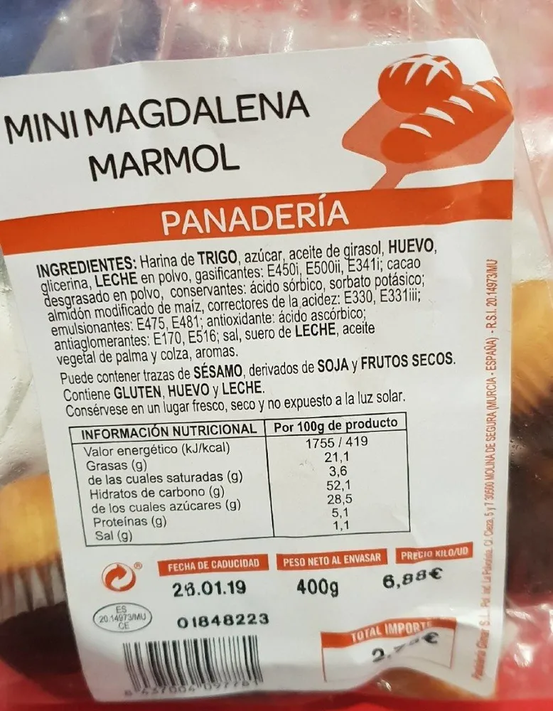 Mini magdalena mármol