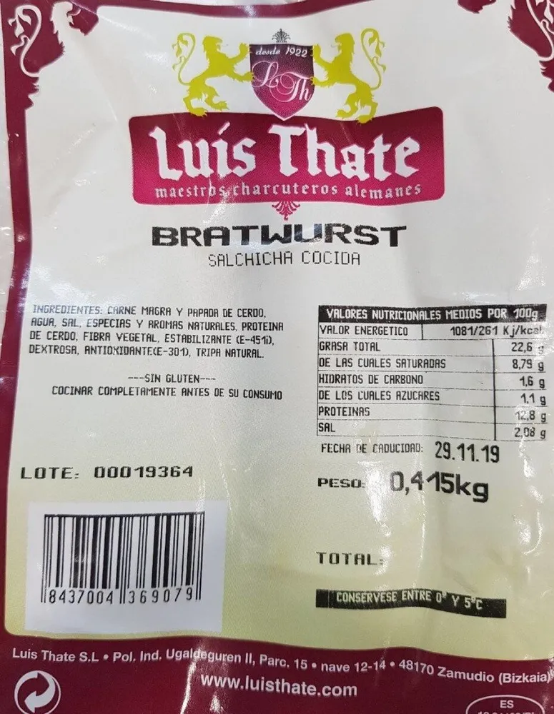 Salchicha Bratwurst