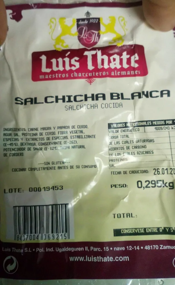 Salchicha blanca