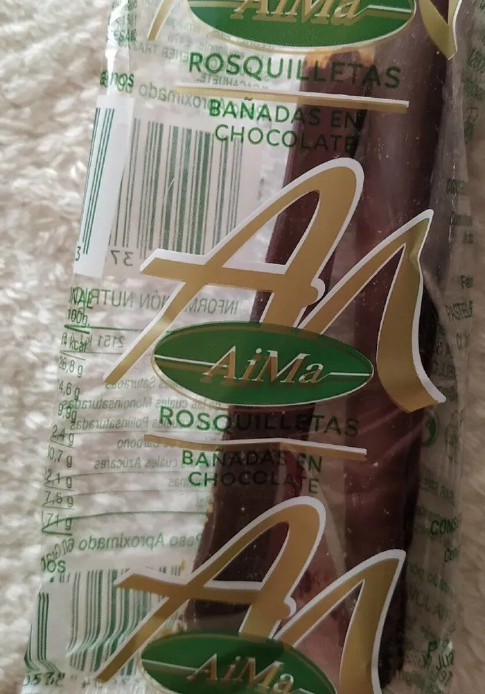 Rosquilletas bañadas en chocolate