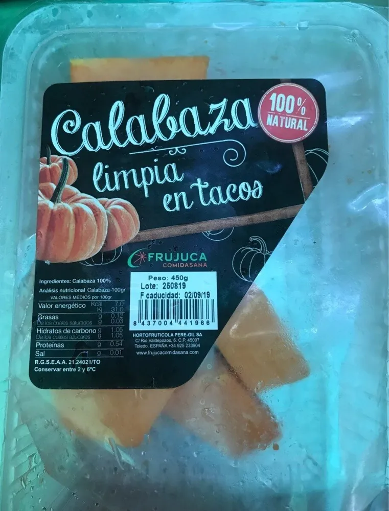 Calabaza limpia en tacos