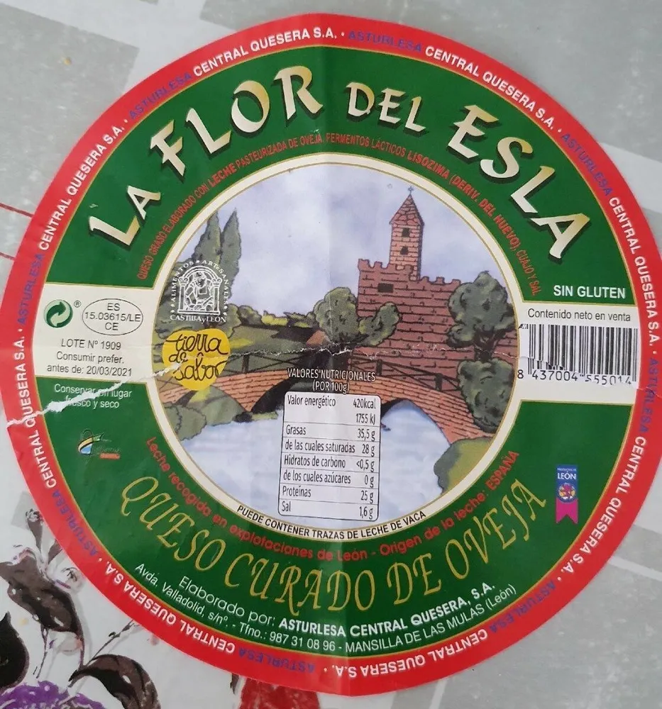 La flor del esla, queso curado de oveja