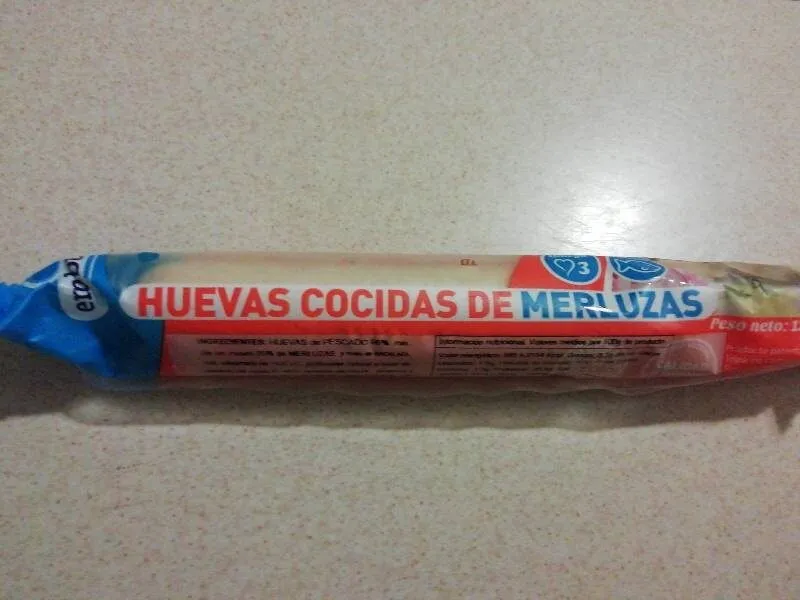 Huevas cocidas de merluzas